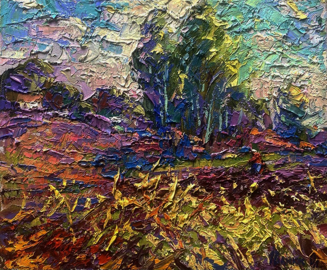 Oil painting Spring gardens in the morning light Oleksiy Ivanyuk (1 of 7)