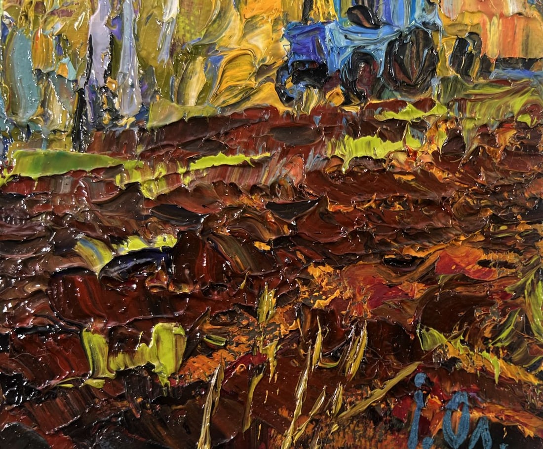 Oil painting Early spring over the village silence Oleksiy Ivanyuk - 5