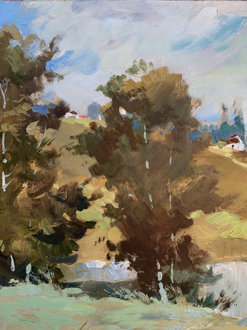 Oil painting Village pond Yuriy Suprunchuk - 6