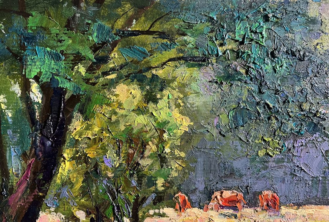 Oil painting Walking the cows Boris Serdyuk - 5