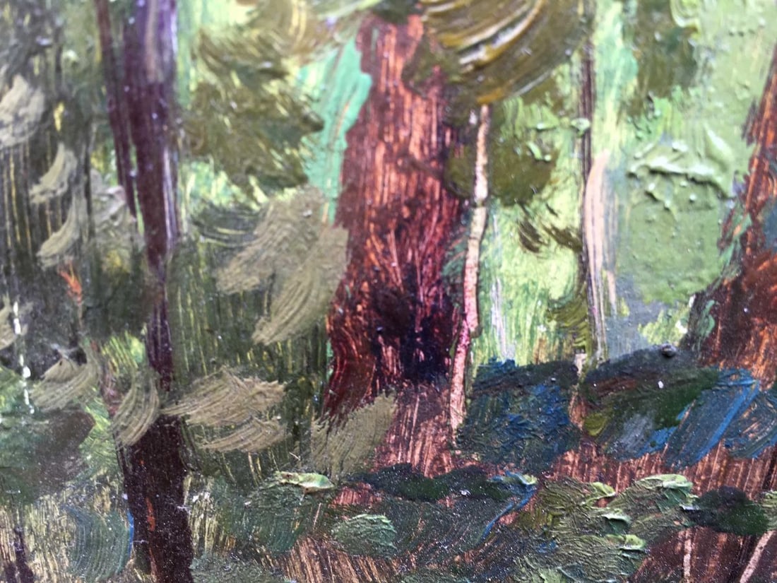 Oil painting forest landscape Aleksandrochkin Yuri Mikhailovich - 6