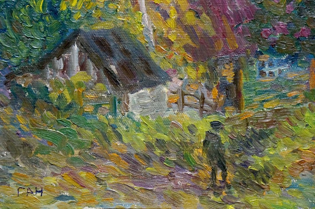 Oil painting Forest landscape Gan Nina Sergeevna - 2