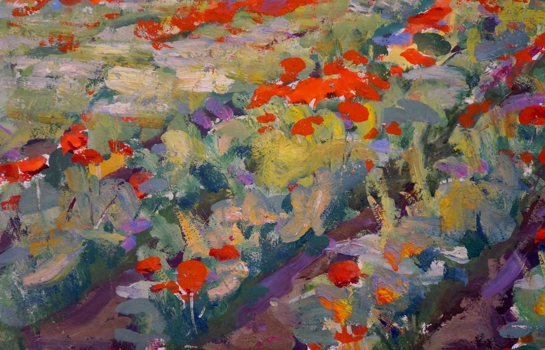 Oil painting Poppy field Miroshnichenko Pavel Petrovich - 2