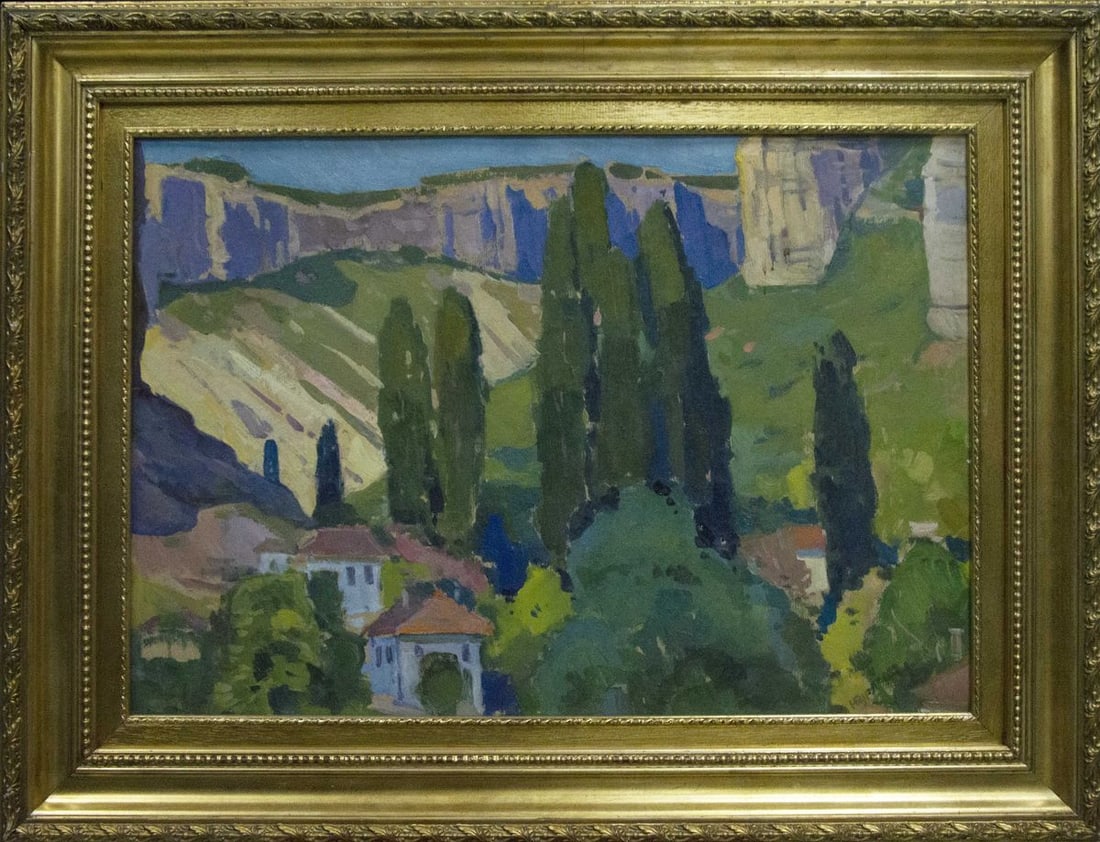 Oil painting Crimean landscape Buryachok Nikolay Ivanovich: Title : Oil painting Crimean landscape Buryachok Nikolay Ivanovich Description: NoVernd 57 *** ABOUT THIS PAINTING *** * TITLE: "Crimean landscape" * ARTISTS: Buryachok Nikolay Ivanovich * SIZE: 45x64