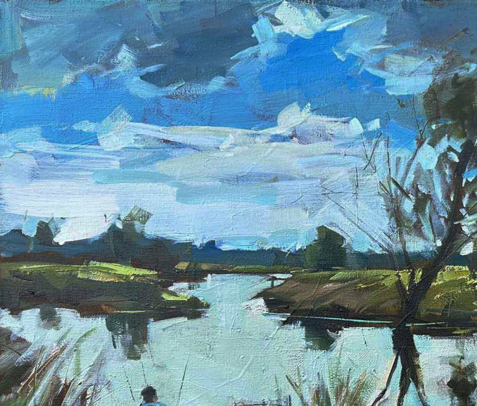 Oil painting On a summer fishing trip Igor Lysytsya - 4
