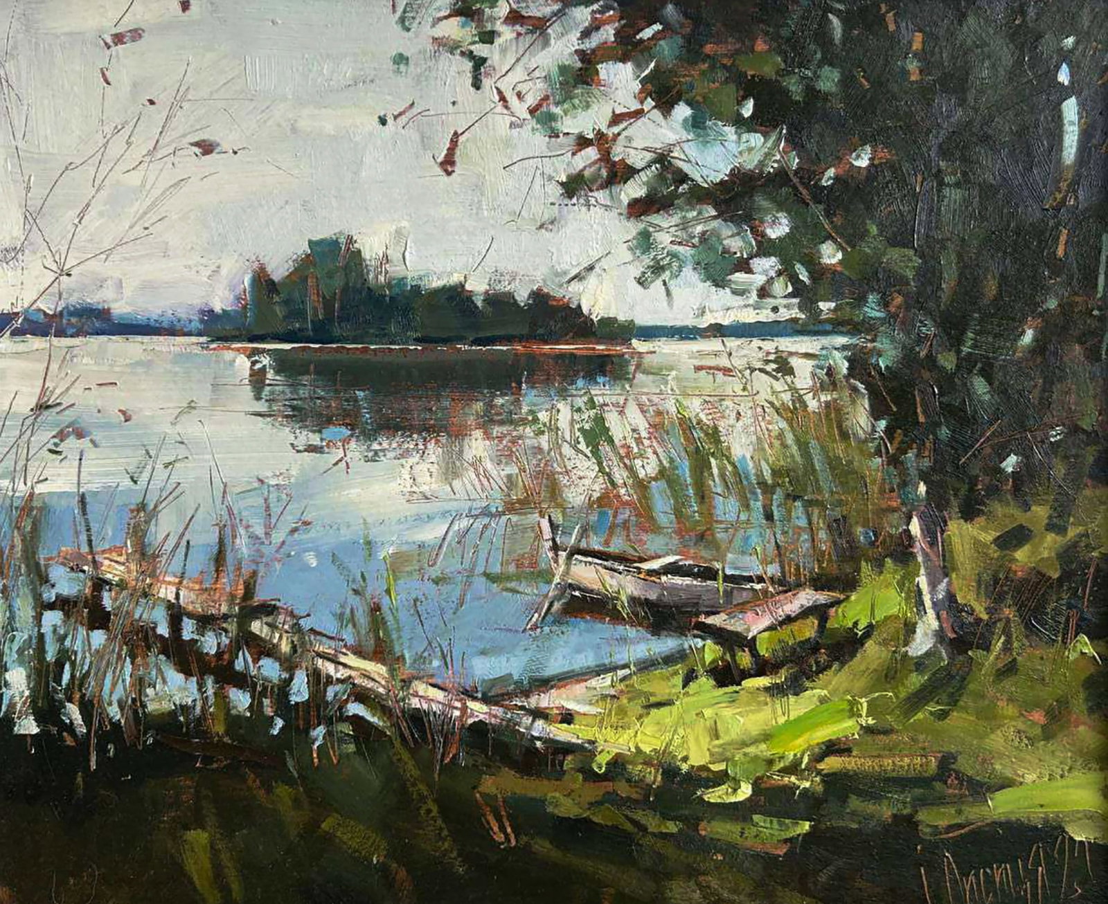 Oil painting Great place for fishing Igor Lysytsya - 2