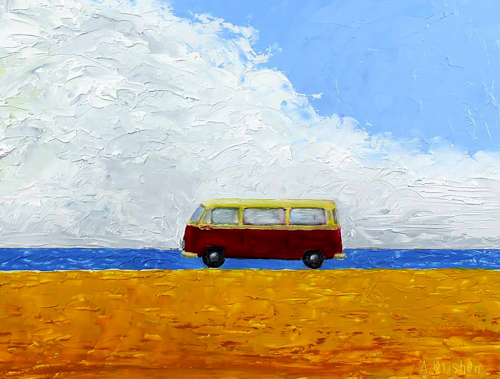 Oil painting Journey to the sea Andriy Klishyn - 5