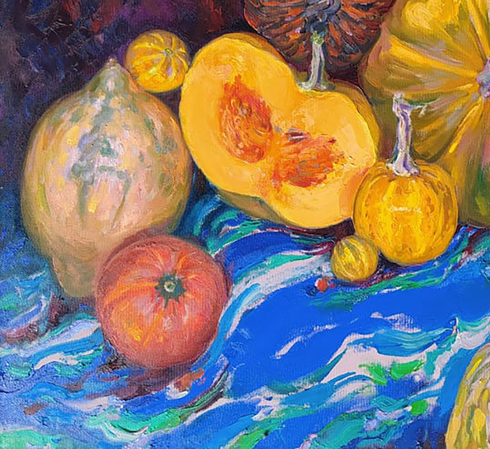 Oil painting Pumpkin harvest Leonid Pavlenko - 4