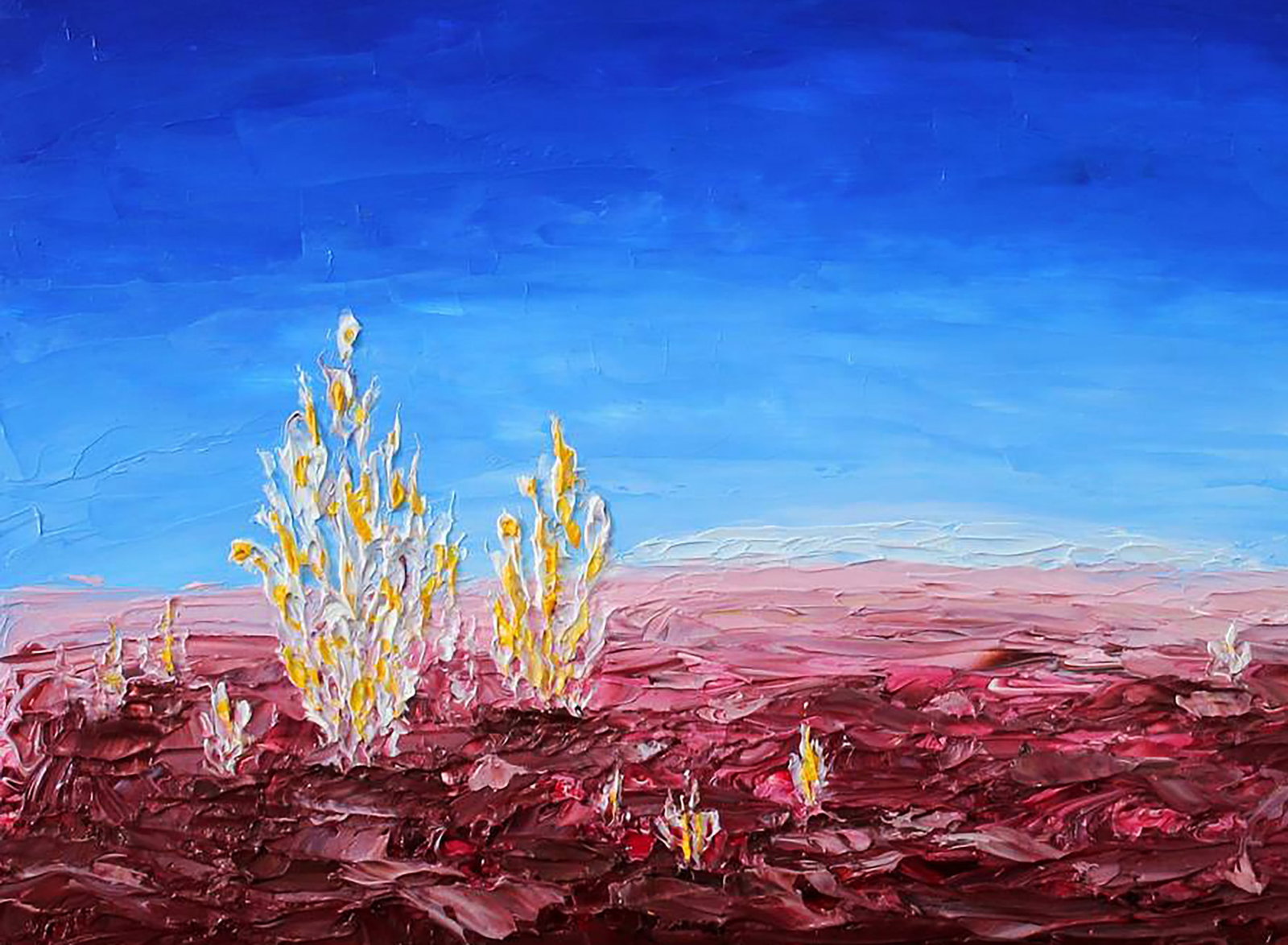 Oil painting White ahgae landscape Andriy Klishyn - 3