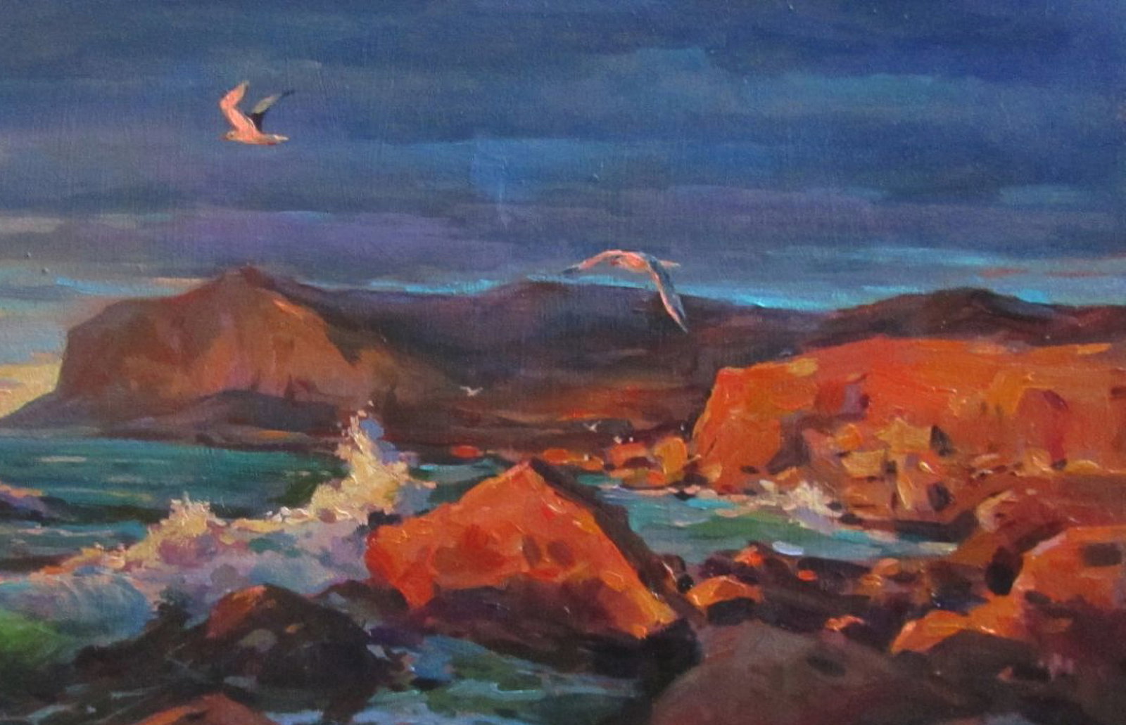 Oil painting The coast by the sea Alexander Guzev - 3