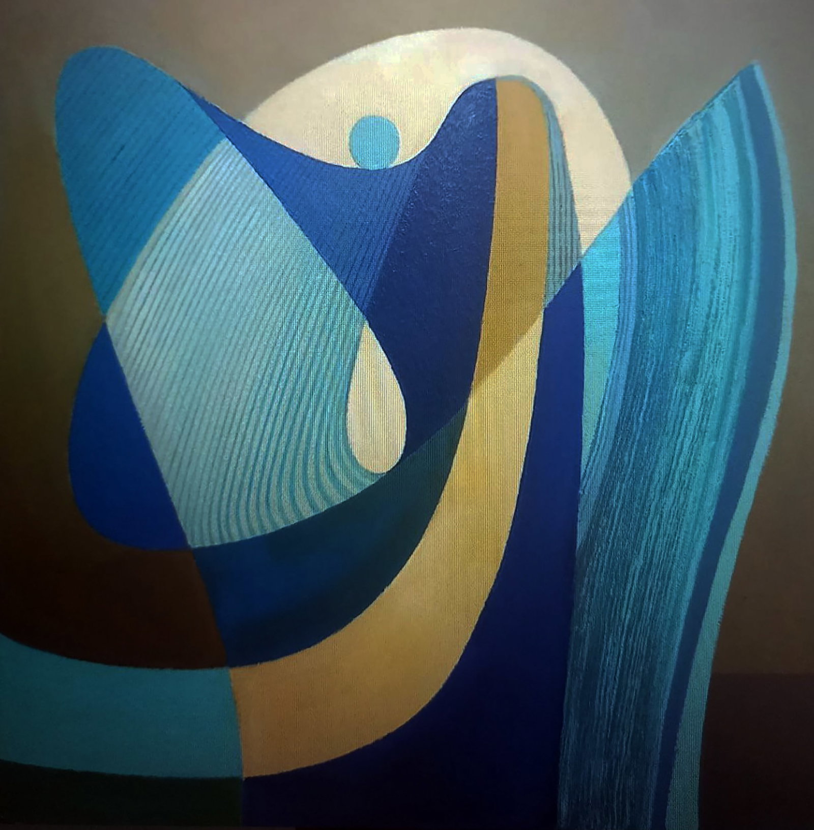 Oil painting Blue sculpture Alexander Strashevich: Title : Oil painting Blue sculpture Alexander Strashevich Description: 14STRASH Painter: Alexander Strashevich Size: 50x50 cm/19.68x19.68 inches Components: oil, cardboard Original painting