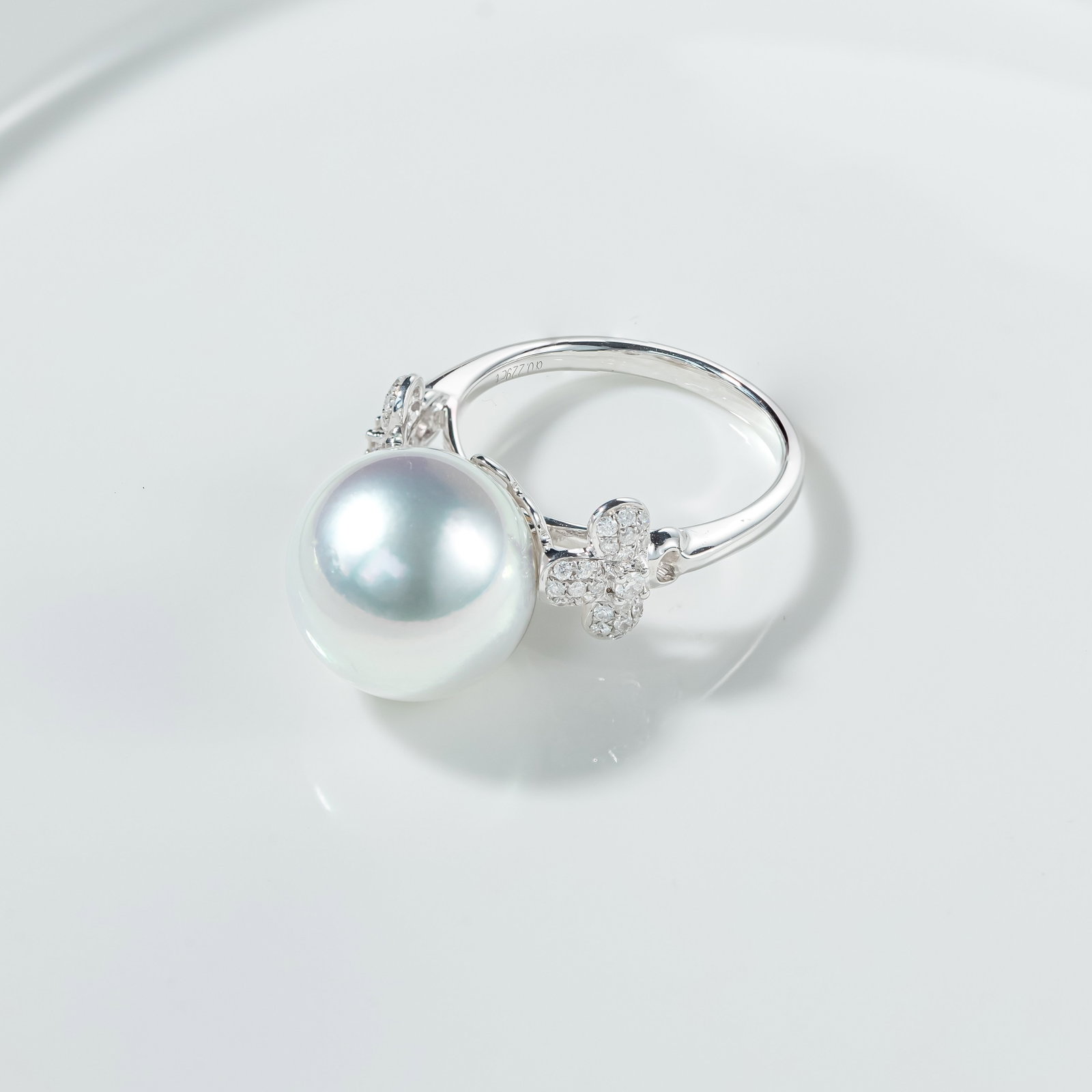 18K Gold South Sea White Pearl Ring - 2