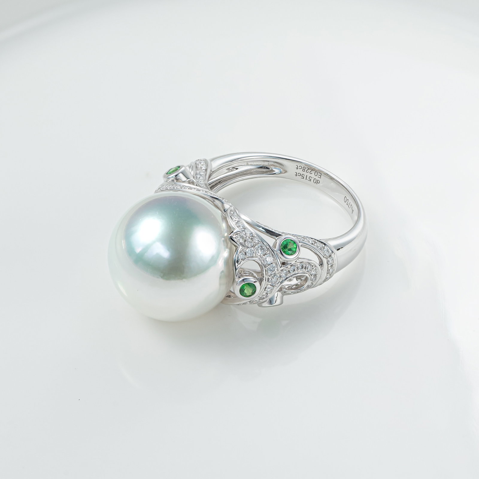 18K Gold South Sea White Pearl Ring - 2