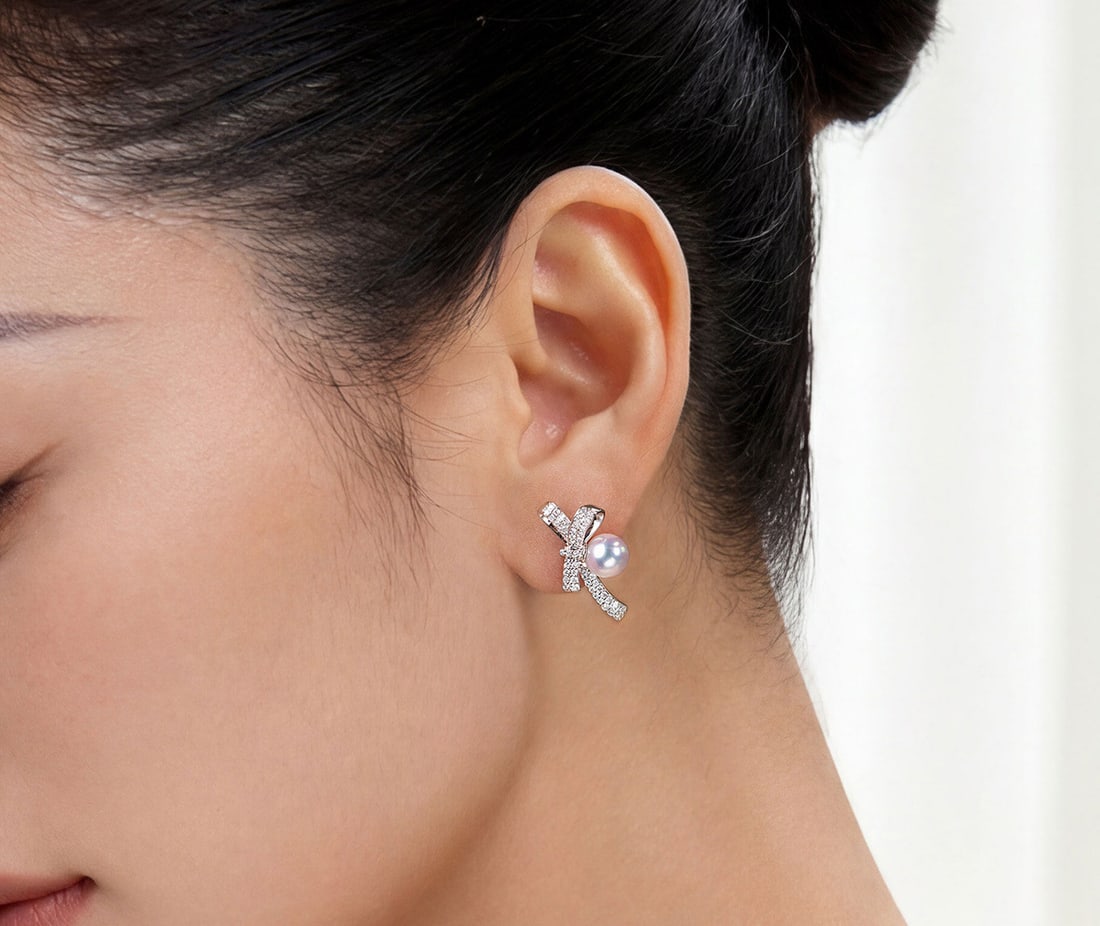18K Gold AKOYA Seawater Pearl Earrings - 2