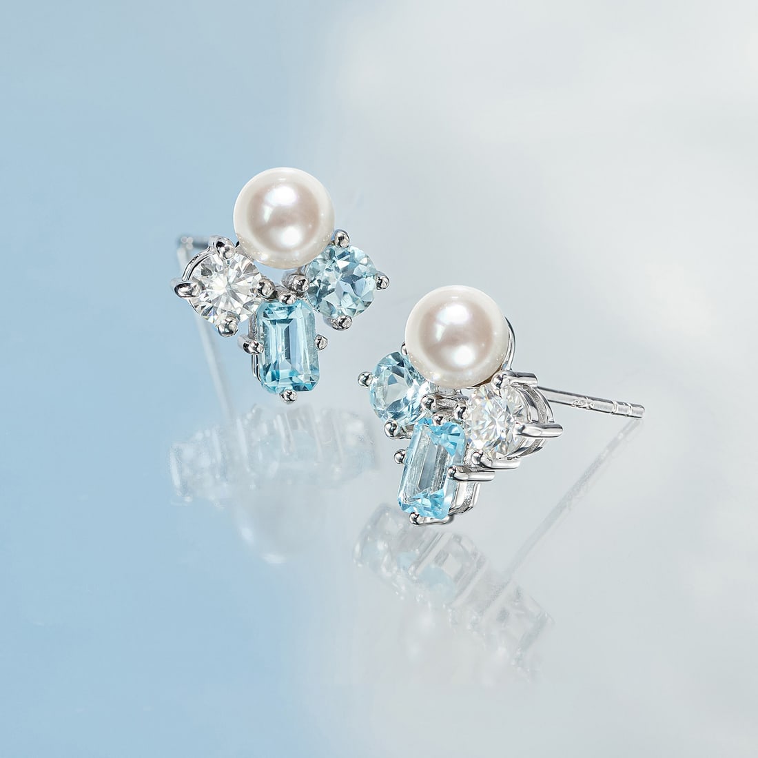 S925 Silver Seawater Pearl Earrings - 3
