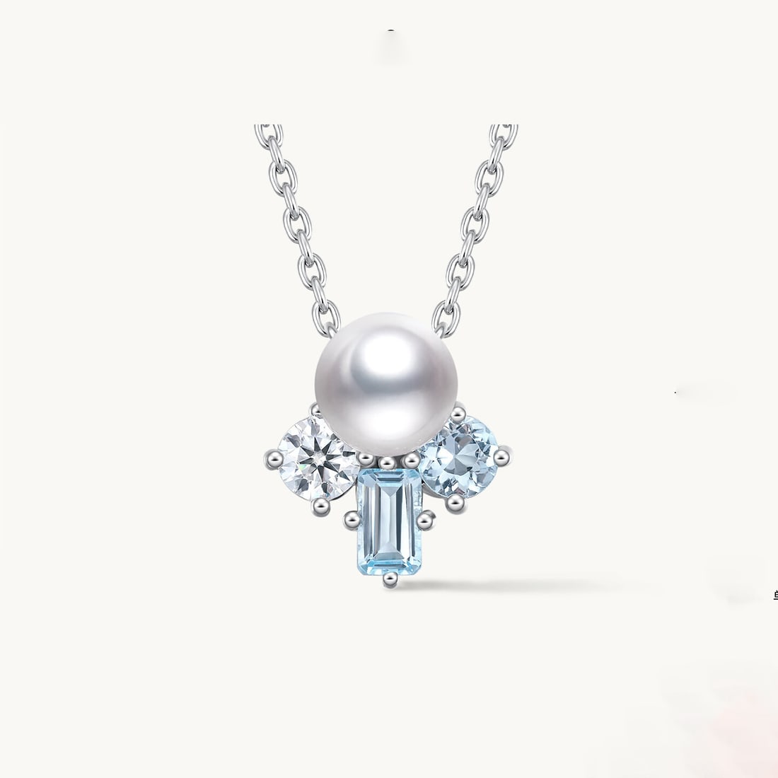 S925 Silver Topaz Seawater Pearl Necklace Pendant: Title: S925 Silver Topaz Seawater Pearl Necklace Pendant Description: This necklace pendant is meticulously crafted from S925 silver, featuring topaz and seawater pearls, showcasing a perfect blend