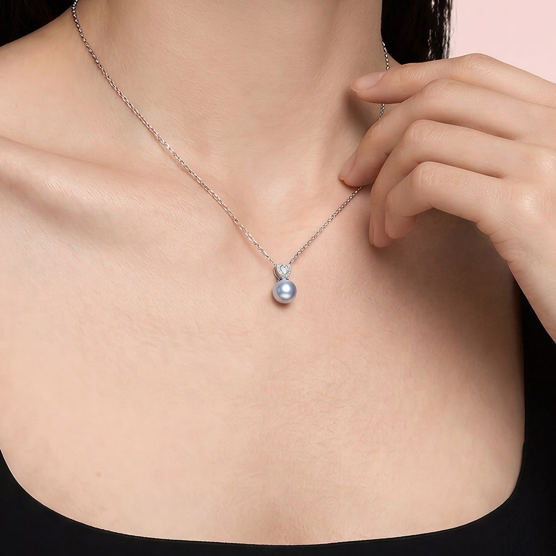 18K Gold Seawater Pearl Pendant Necklace - 4