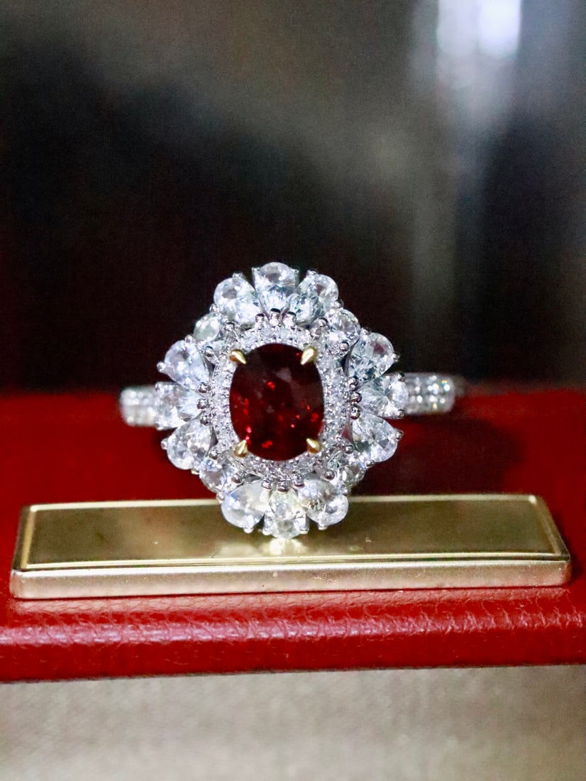 18K Gold Natural Unheated Ruby Ring - 3