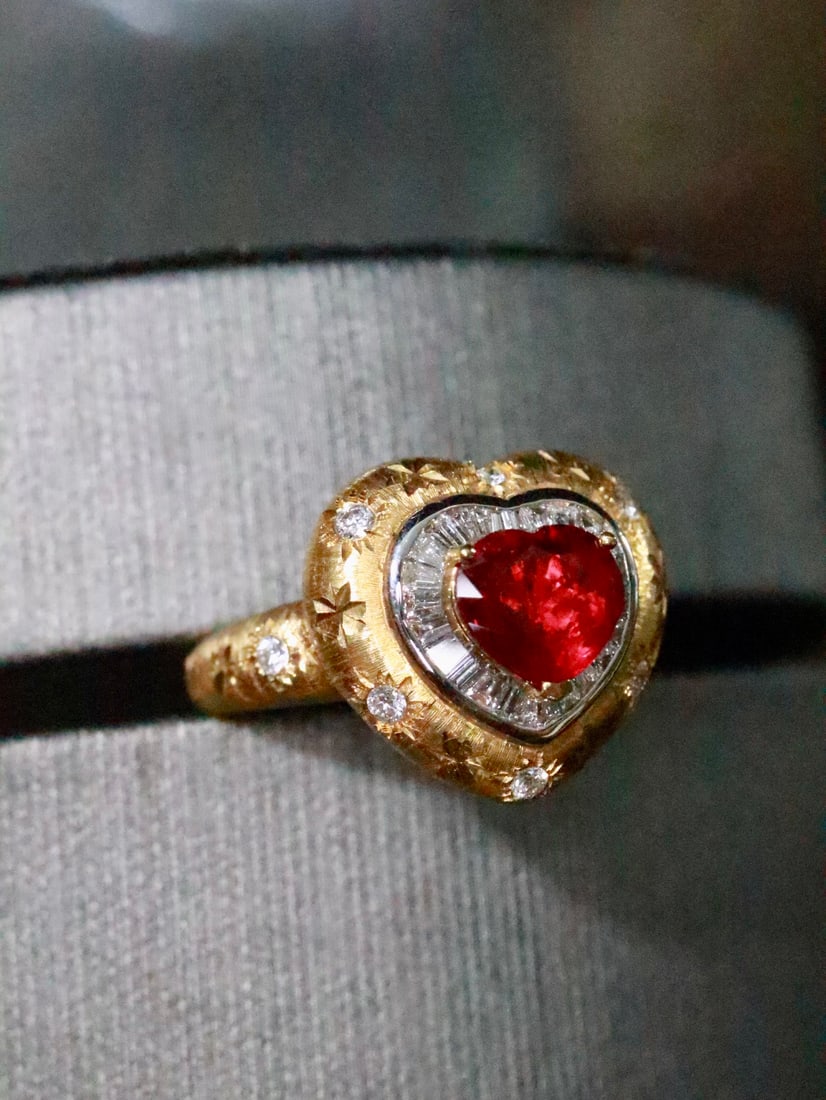 18K Gold Natural Ruby Ring - 3