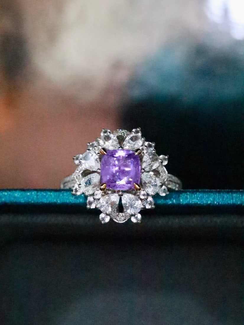 18K Gold Natural Sapphire Ring - 4