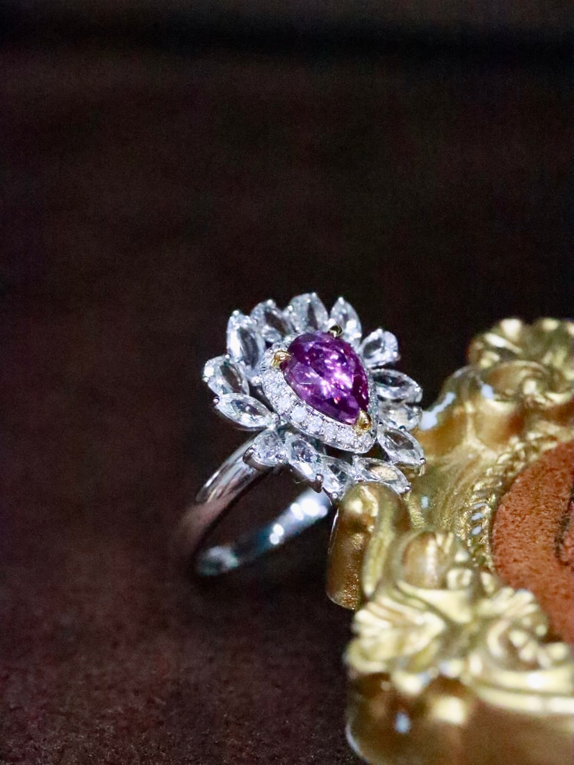 18K Gold Natural Blue Sapphire Ring - 2