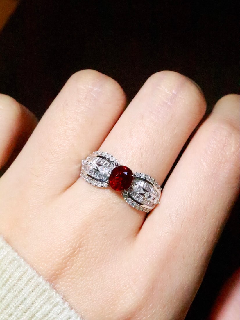 18K Gold Natural Unheated Ruby Ring - 5