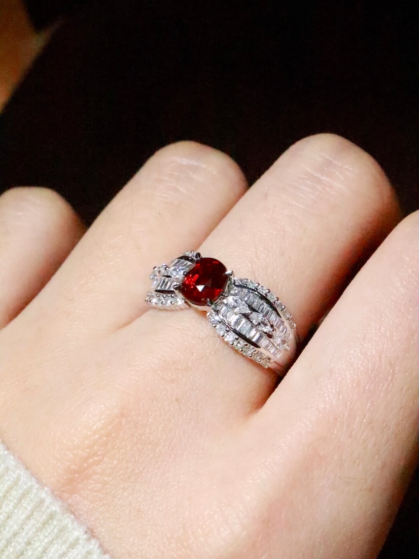 18K Gold Natural Unheated Ruby Ring - 6