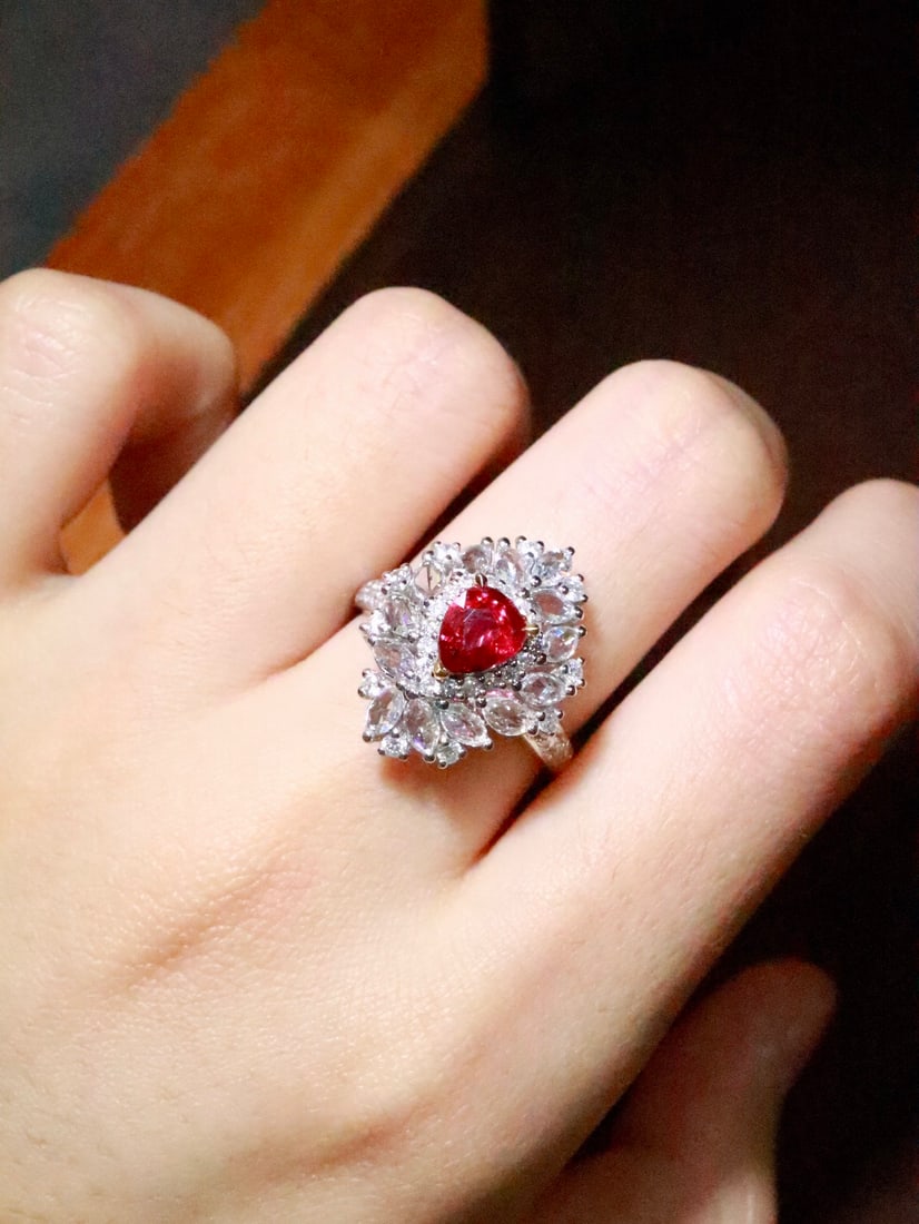 18K Gold Natural Unheated Ruby Ring - 5