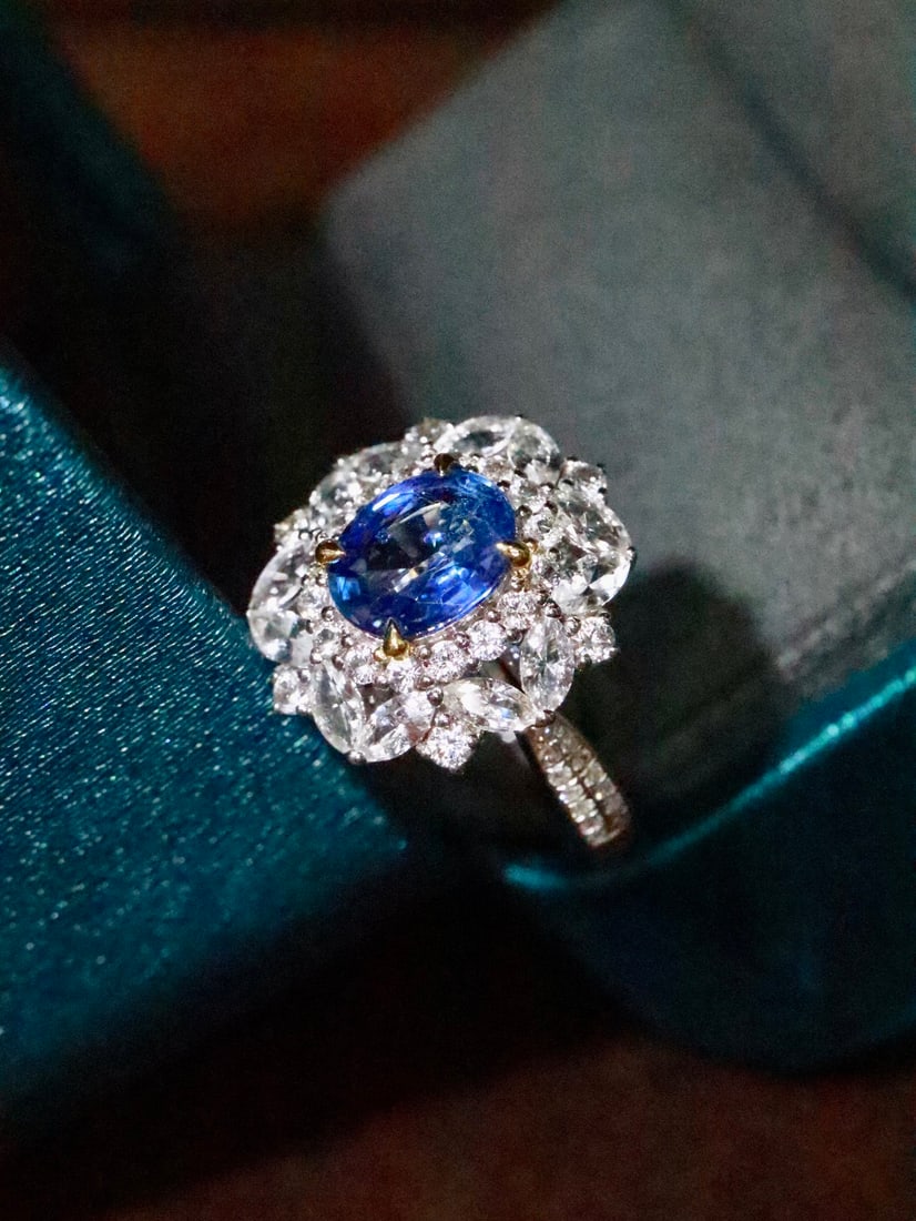 18K Gold Natural Sapphire Ring - 3
