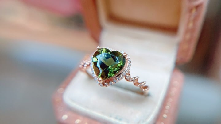 18K Gold Natural Tourmaline Ring - 3
