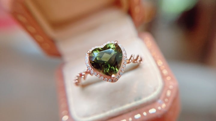 18K Gold Natural Tourmaline Ring - 4