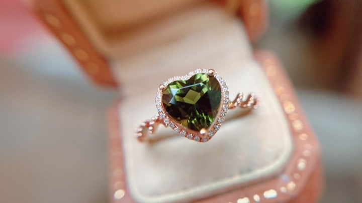 18K Gold Natural Tourmaline Ring - 5
