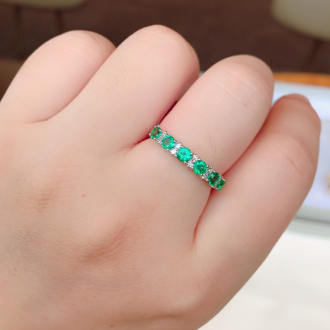 18K Gold Emerald Ring - 4