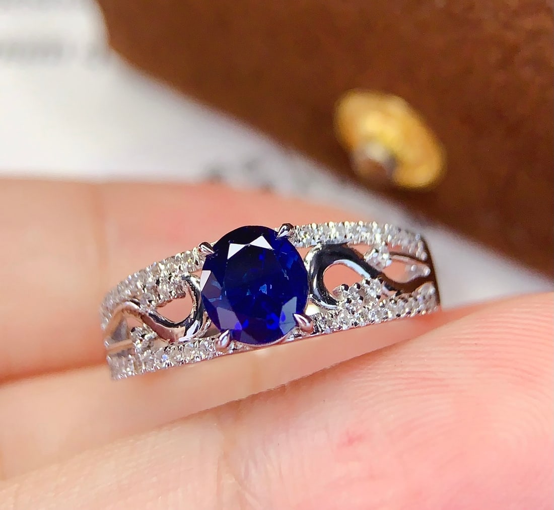 18K Gold Natural Sapphire Ring - 3