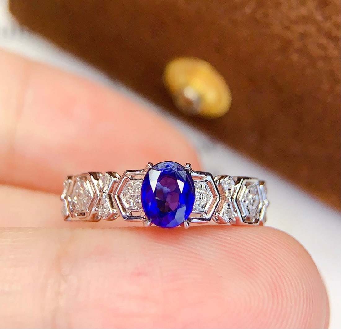 18K Gold Natural Sapphire Ring - 3