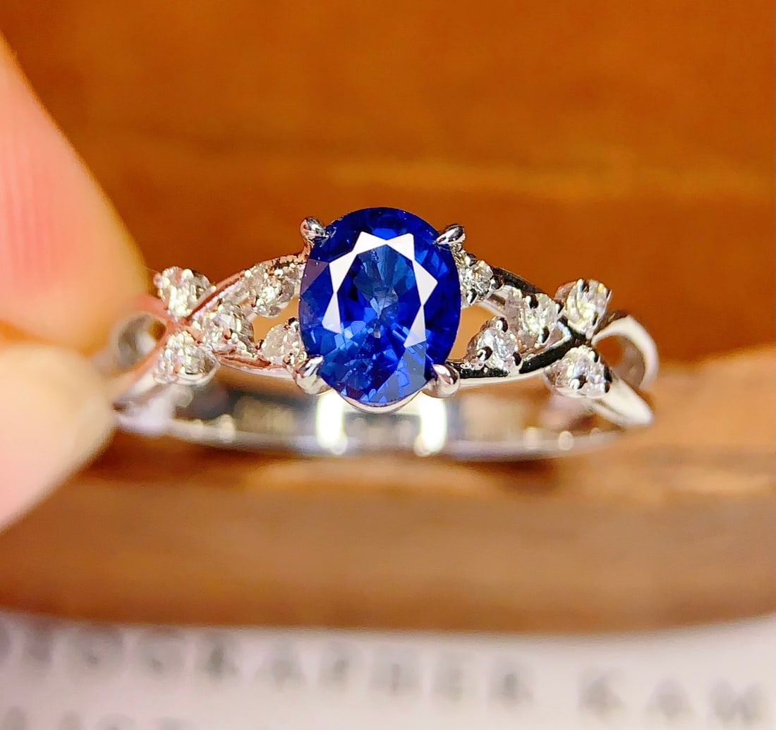 18K Gold Natural Sapphire Ring - 5