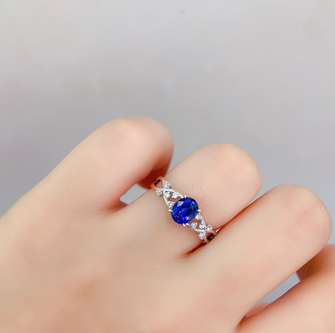 18K Gold Natural Sapphire Ring - 6