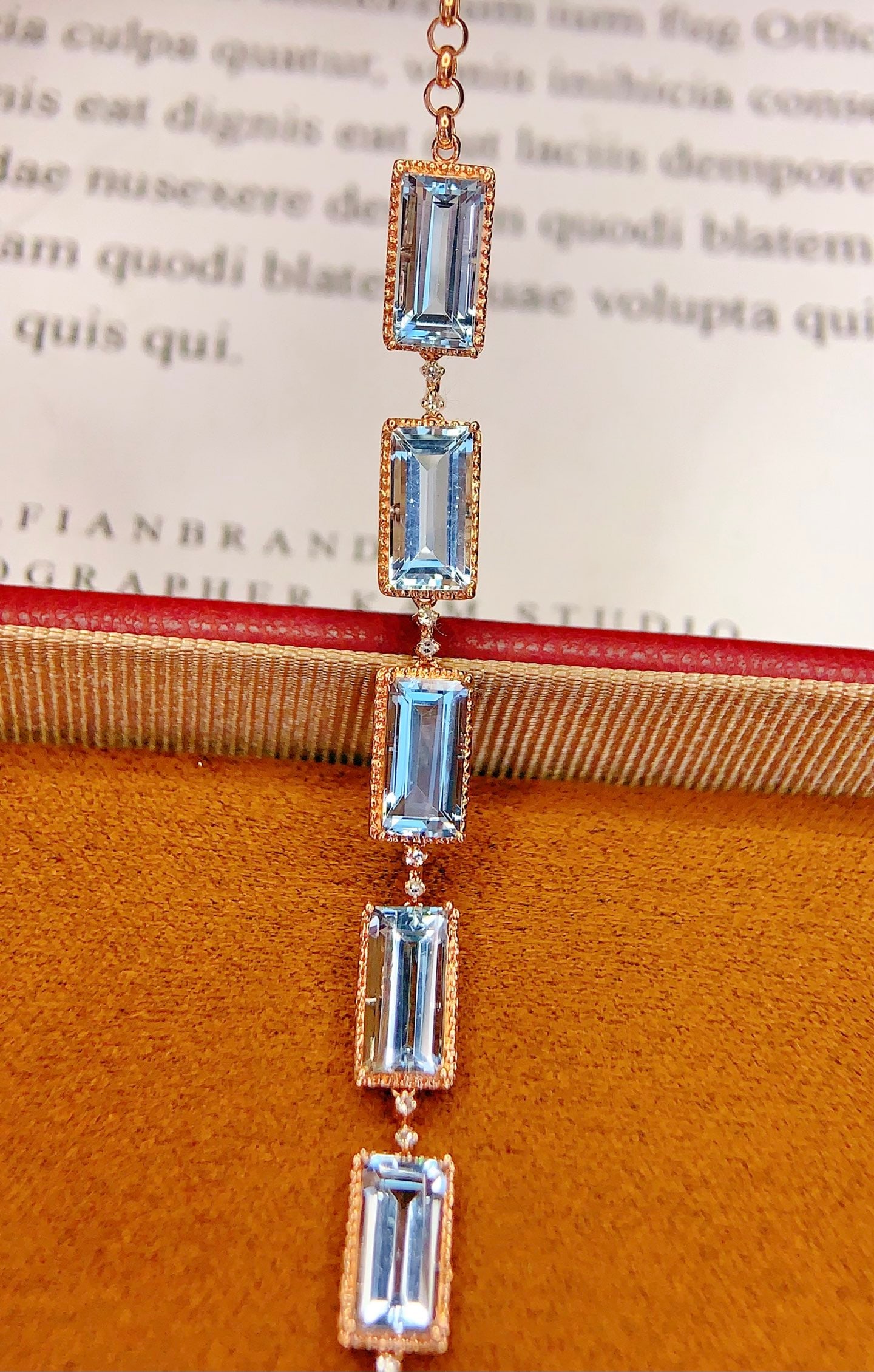 18K Gold Natural Aquamarine Bracelet - 3