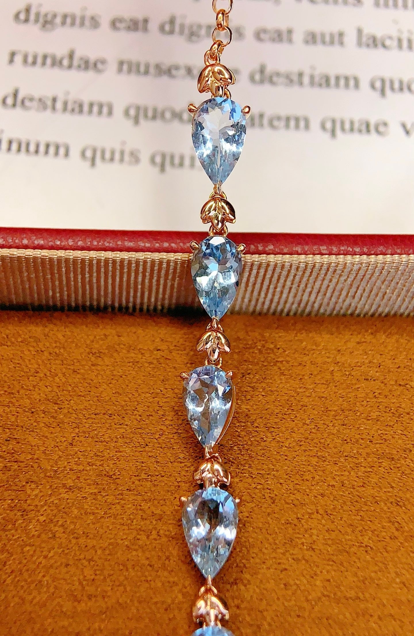 18K Gold Natural Aquamarine Bracelet - 3