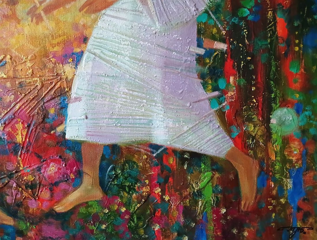 Abstract oil painting Two angels Anatoly Tarabanov - 7