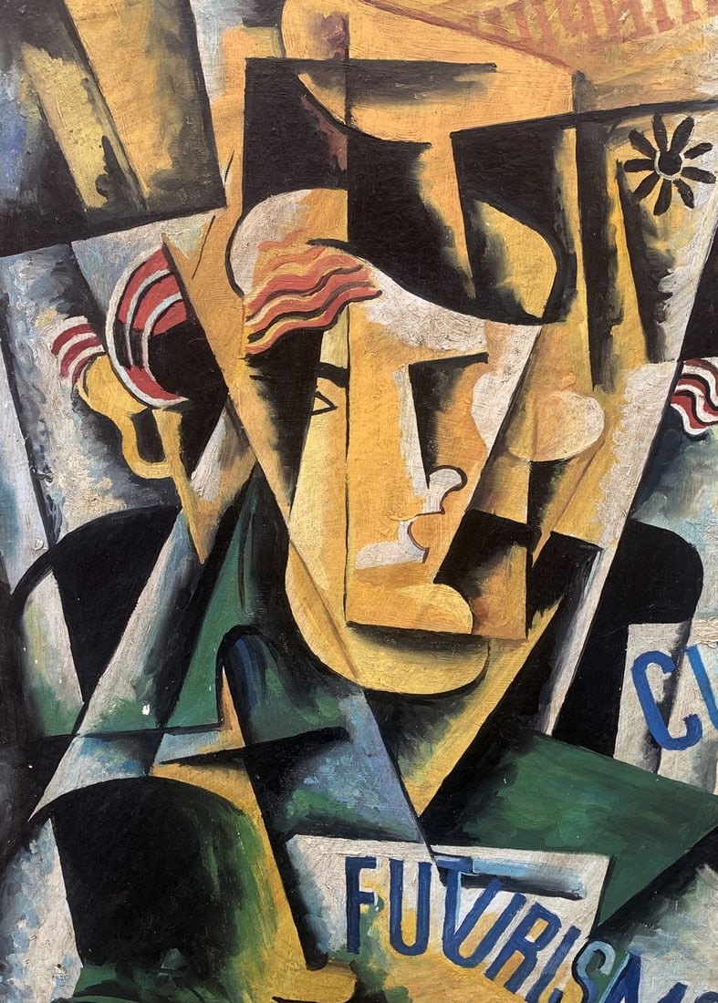 Abstract oil painting Autumn thoughts (based on Lyubov Popova) V. Konotopsky - 2