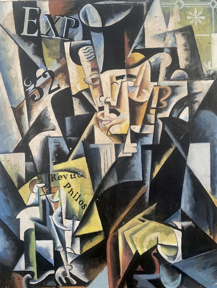 Abstract oil painting Business man (based on Lyubov Popova) V. Konotopsky - 2