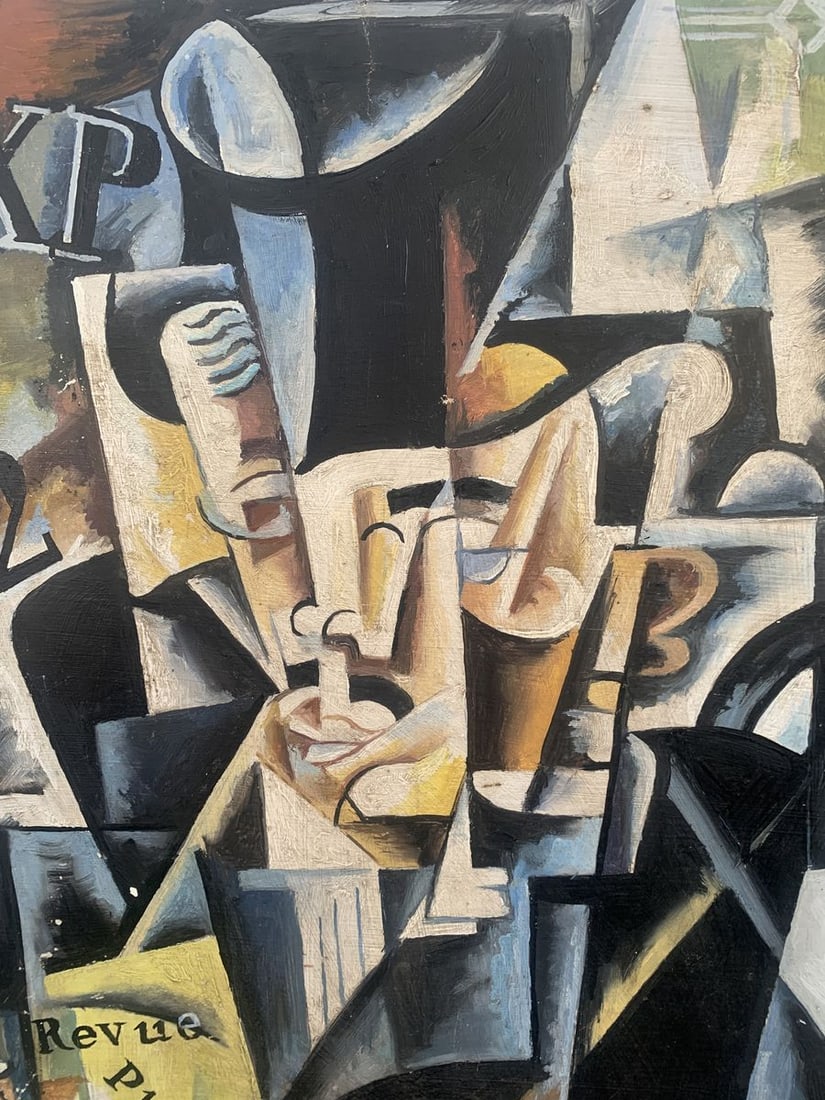 Abstract oil painting Business man (based on Lyubov Popova) V. Konotopsky - 3