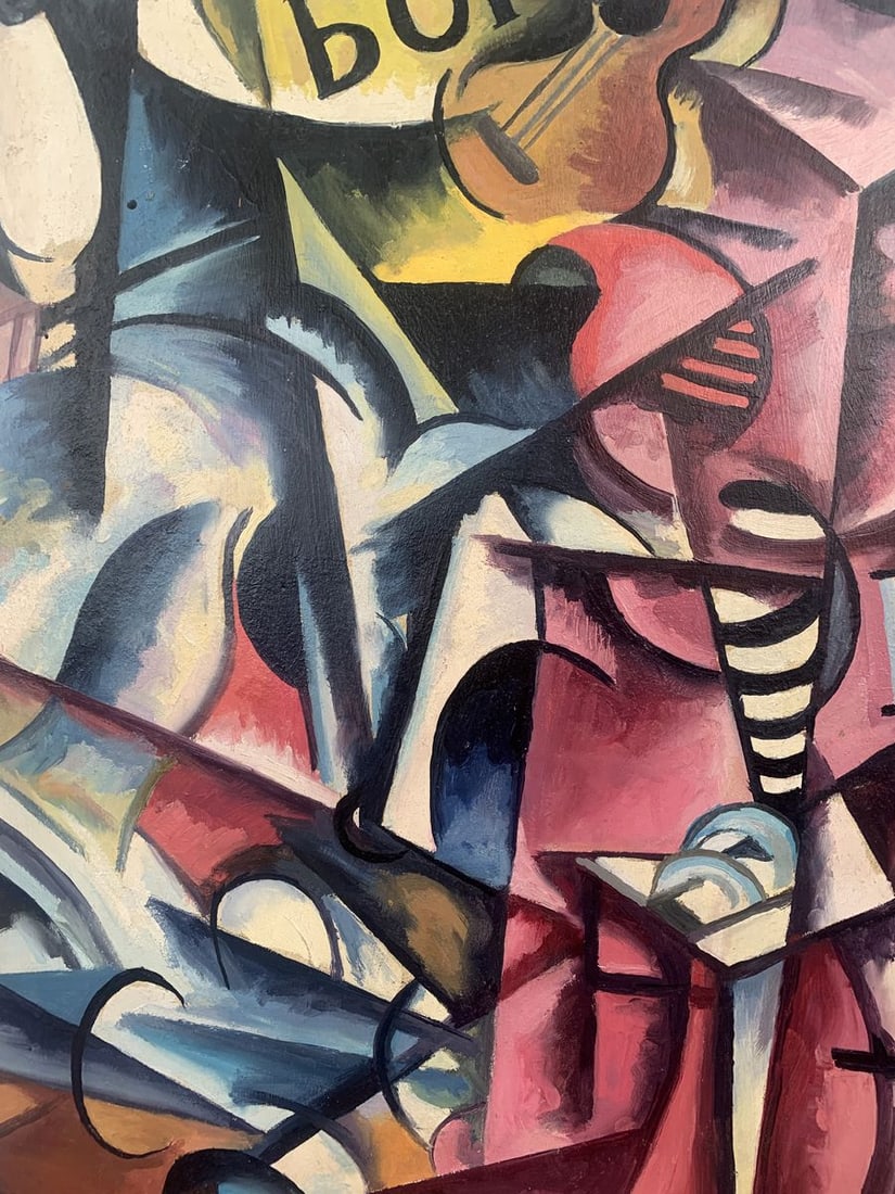 Abstract oil painting Musical vibe (based on Lyubov Popova) V. Konotopsky - 4