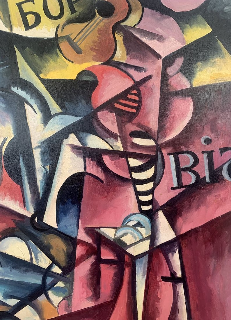 Abstract oil painting Musical vibe (based on Lyubov Popova) V. Konotopsky - 5