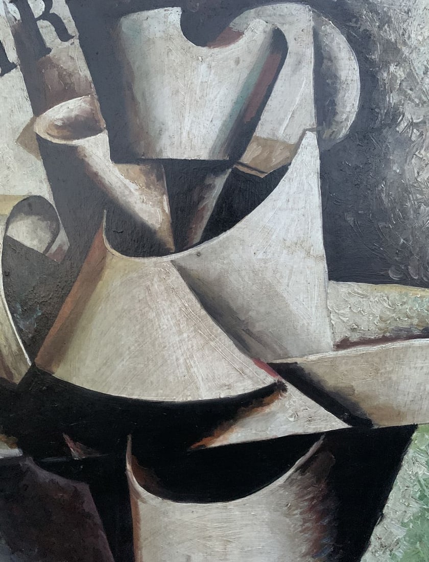 Abstract oil painting Man's thoughts (based on Lyubov Popova) V. Konotopsky - 5