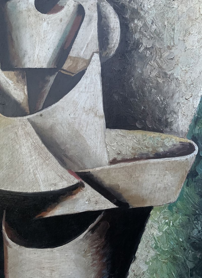 Abstract oil painting Man's thoughts (based on Lyubov Popova) V. Konotopsky - 6
