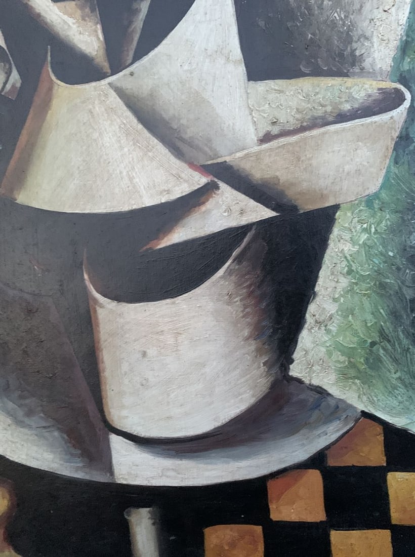 Abstract oil painting Man's thoughts (based on Lyubov Popova) V. Konotopsky - 8