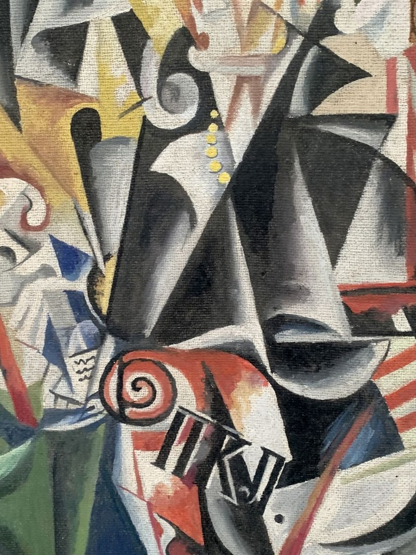 Abstract oil painting Artist's thoughts (based on Lyubov Popova) V. Konotopsky - 7