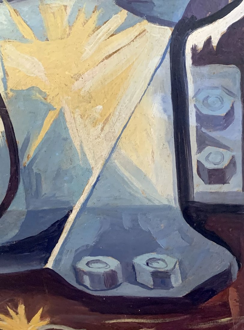 Abstract oil painting Artist's thoughts (based on Natalia Goncharova) V. Konotopsky - 7